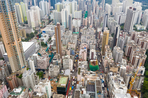 Top view of Hong Kong skyline