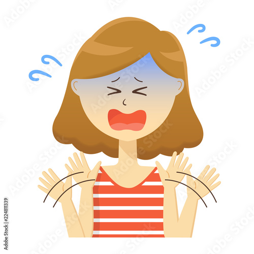 女性上半身_激しく拒否