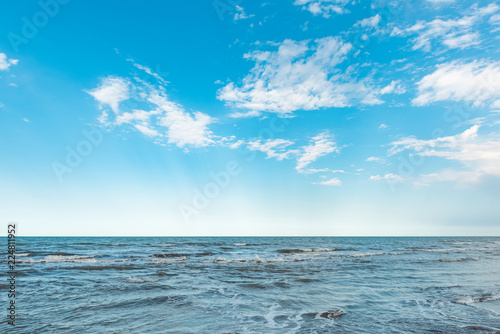 Skyline over the sea  clear sky