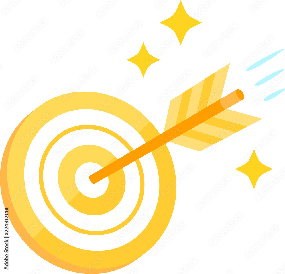 金色の的に命中する矢stock Vector Adobe Stock 金色の的に命中する矢stock Vector Adobe Stock