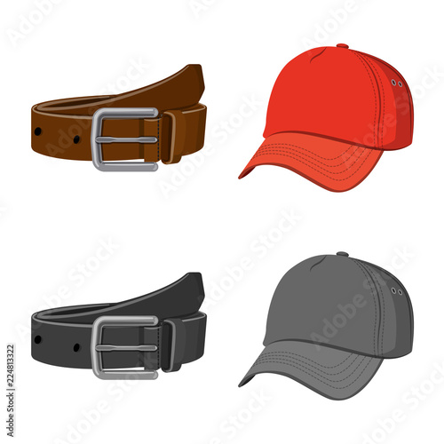Isolated object of man and clothing icon. Set of man and wear vector icon for stock.