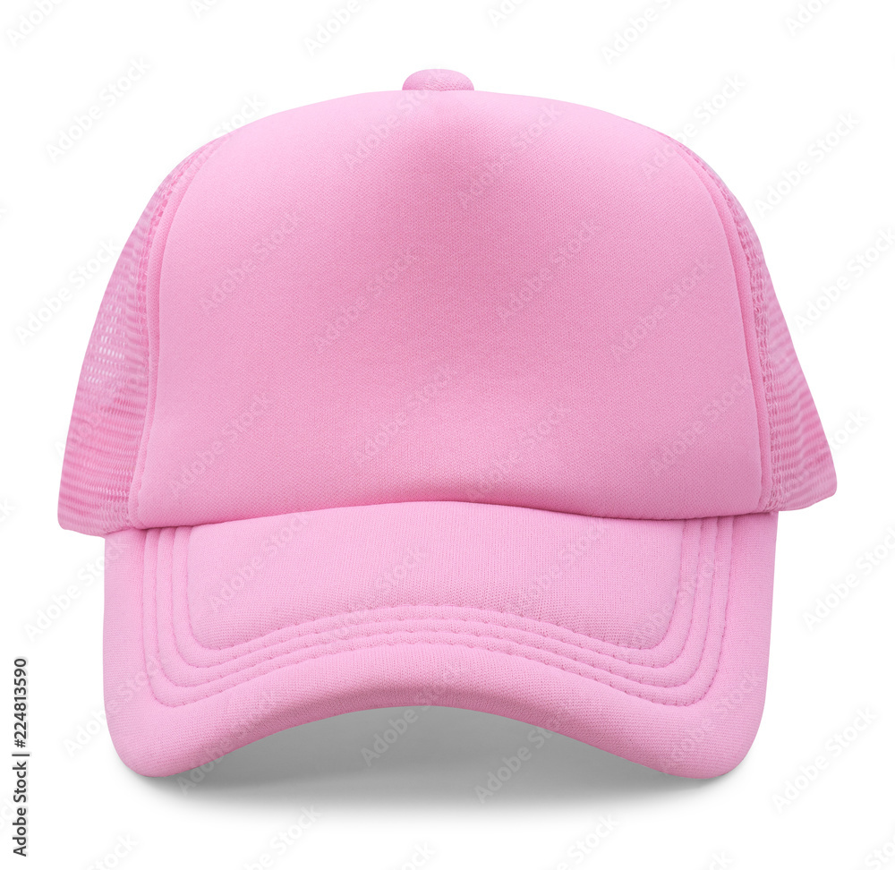 Pink cap isolated on white background. Fashion hat for design. ( Clipping path ) Pink cap isolated on white background. Fashion hat for design. ( Clipping path )