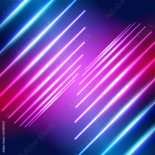 Bright neon 80s styled lines ultraviolet steps background