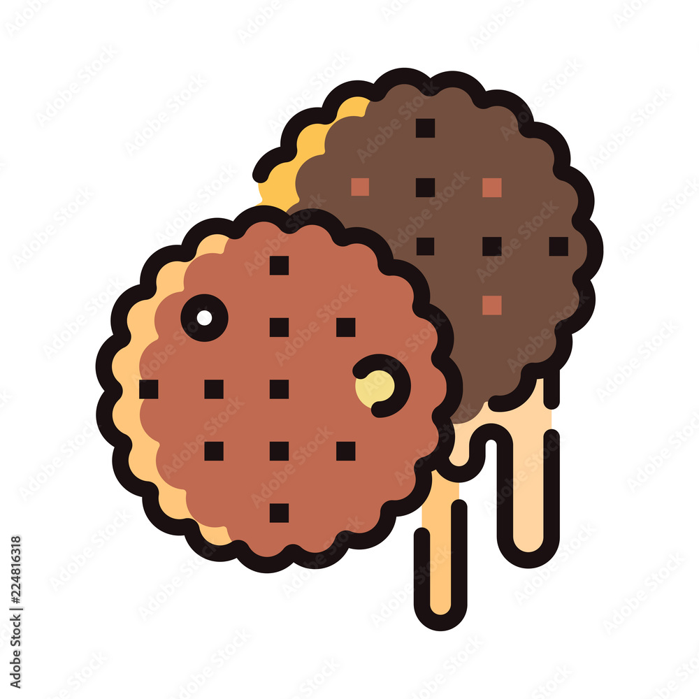 Cookie LineColor illustration Cookie LineColor illustration