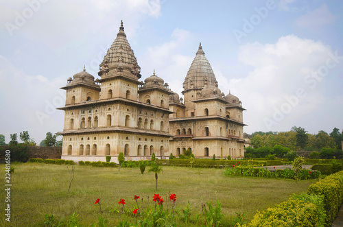 Exterior view of chhatri at Orchha. Orchha. Madhya Pradesh. photo