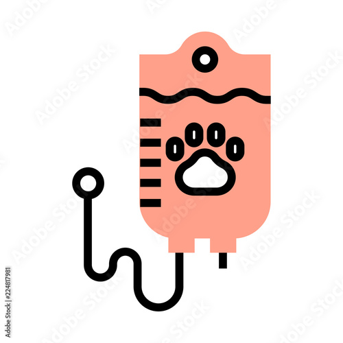 IV pole FlatOutline illustration