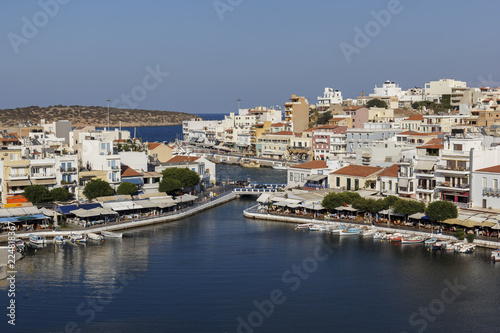 top view of the lake in the center of Agios Nikolaos on the island of Crete in Greece © Светлана Михалева