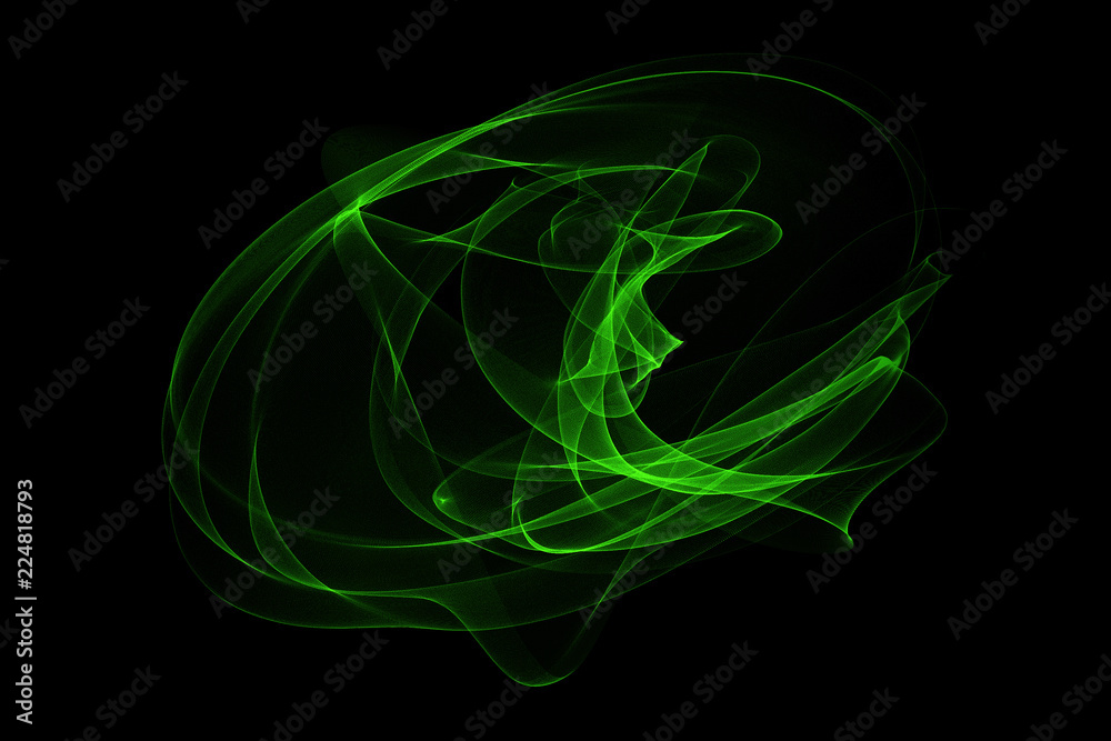 Abstract neon glowing fractal on black background Abstract neon glowing fractal on black background