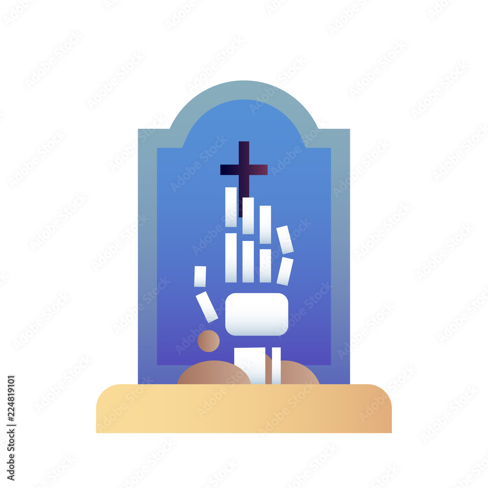 Tombstone gradient illustration Tombstone gradient illustration