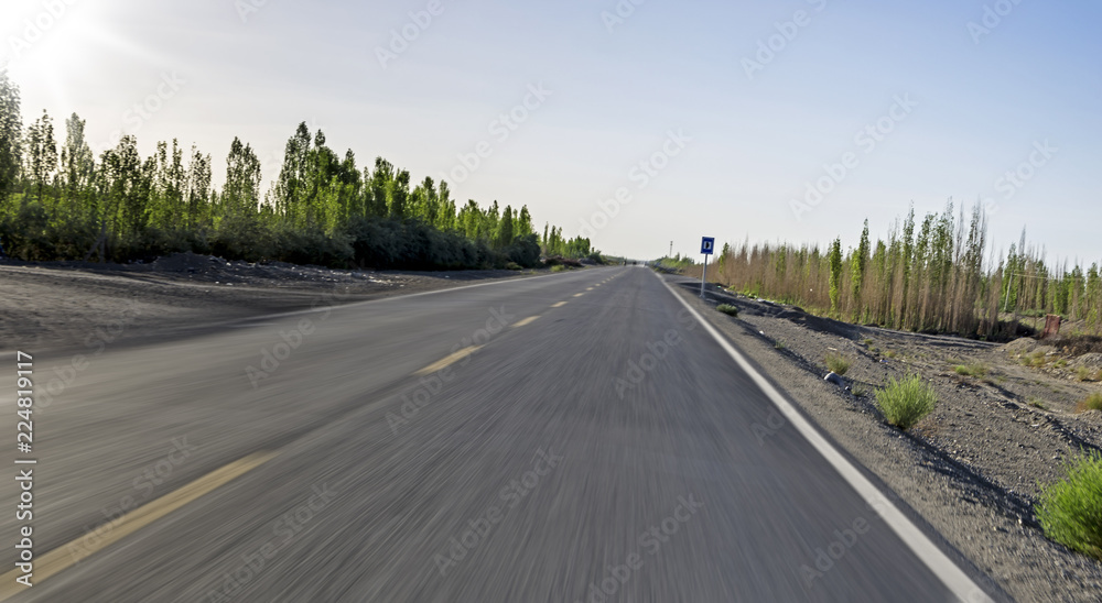 Fototapeta premium highway on the plain