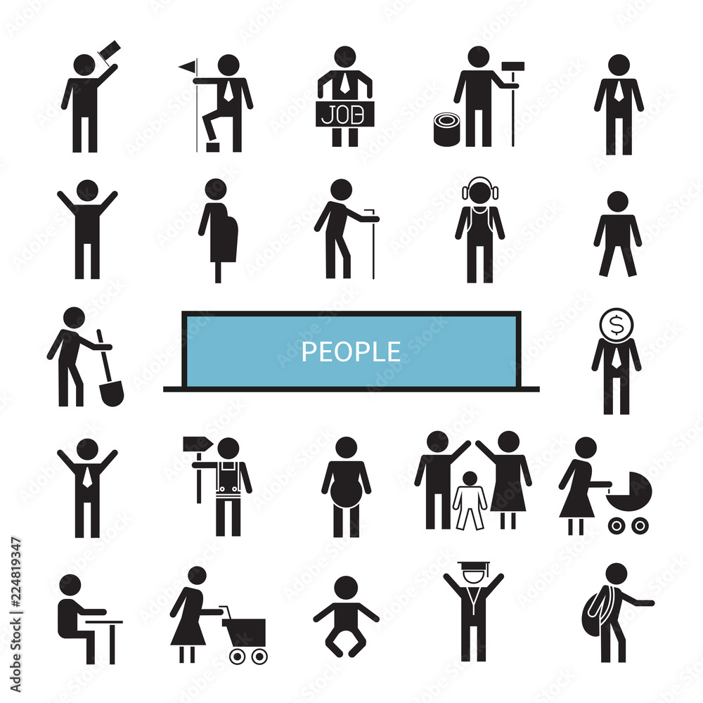 people icons set people icons set