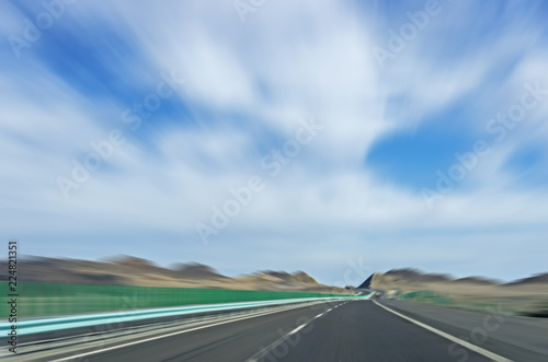 highway on the plain