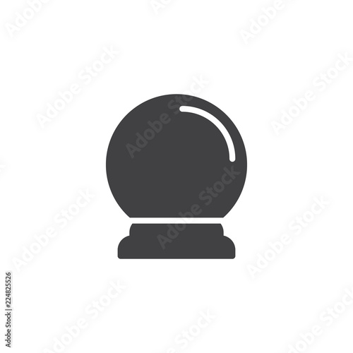 Magic ball vector icon. filled flat sign for mobile concept and web design. Glass crystal ball simple solid icon. Symbol, logo illustration. Pixel perfect vector graphics