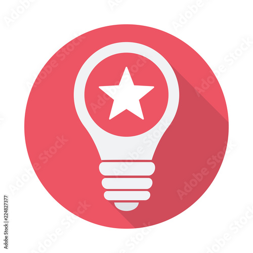 Light Bulb icon, Idea, solution, thinking icon with star sign. Light Bulb icon and best, favorite, rating symbol