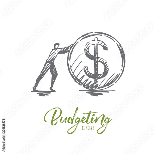 Business, budget, finance, money, investment concept. Hand drawn isolated vector.