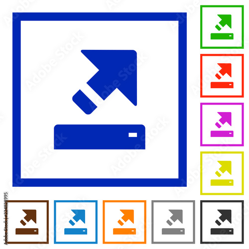 Export flat framed icons
