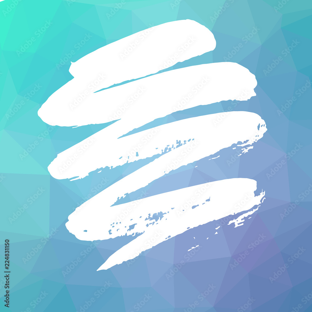 Obraz premium Vector. Background art polygon and ink spot