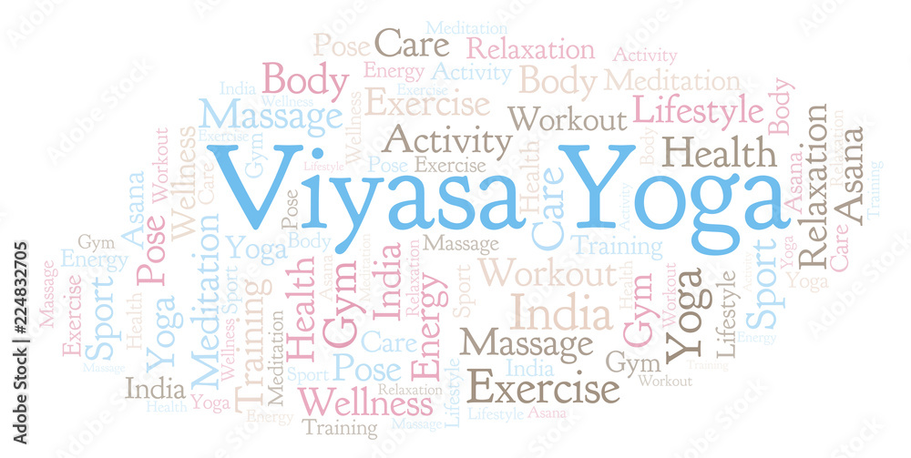 Viyasa Yoga word cloud. Viyasa Yoga word cloud.