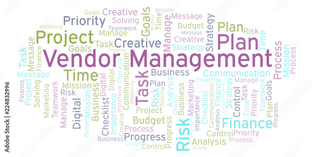 Vendor Management word cloud, made with text only. Vendor Management word cloud, made with text only.