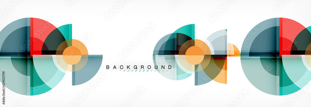 Abstract background - multicolored circles, trendy minimal geometric design Abstract background - multicolored circles, trendy minimal geometric design