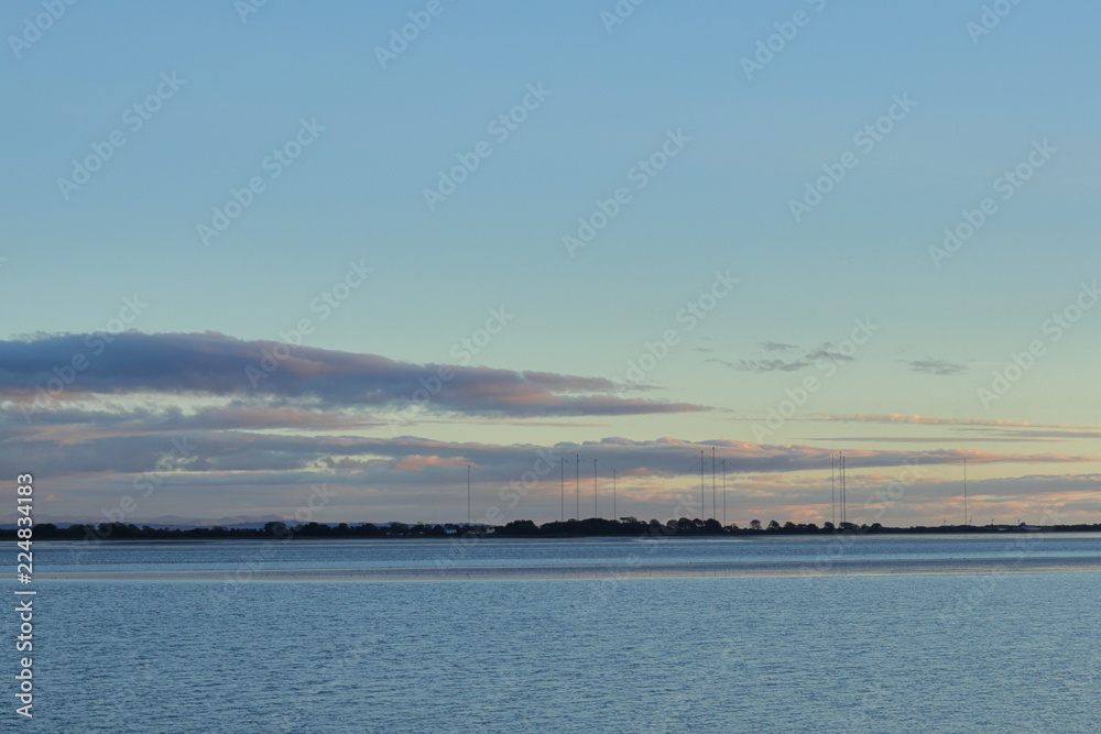 Evening sky above the bay