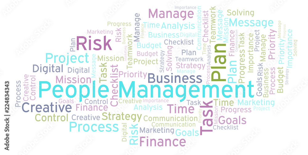 People Management word cloud, made with text only.