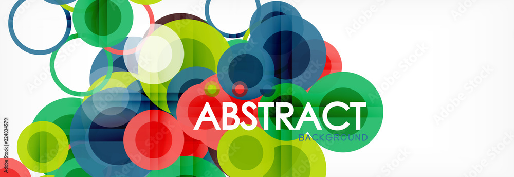 Overlapping circles design background Overlapping circles design background