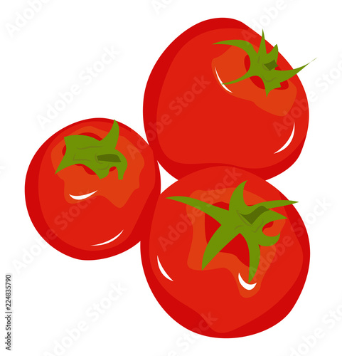 Three ripe tomatoes
