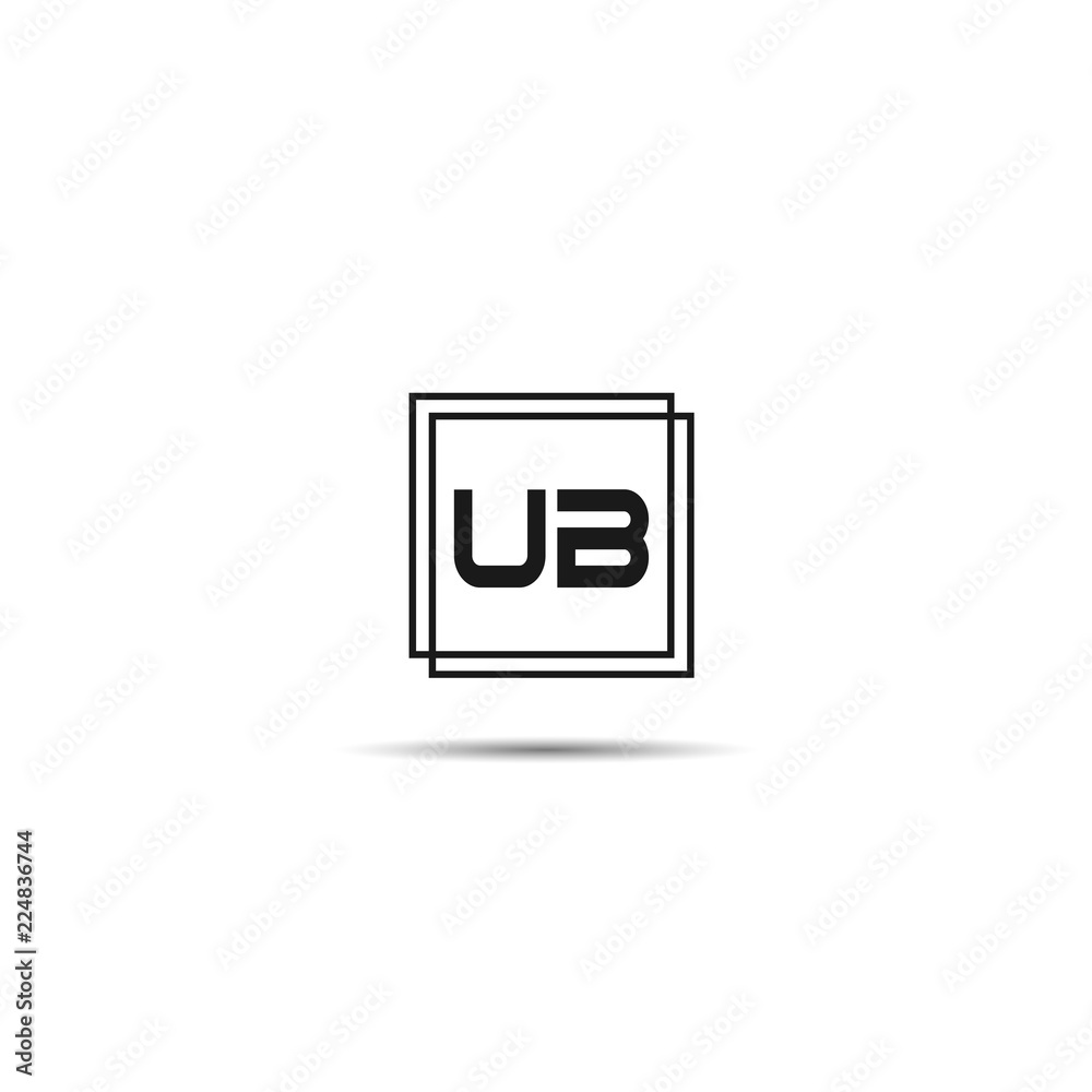 Initial Letter UB Logo Template Design Initial Letter UB Logo Template Design