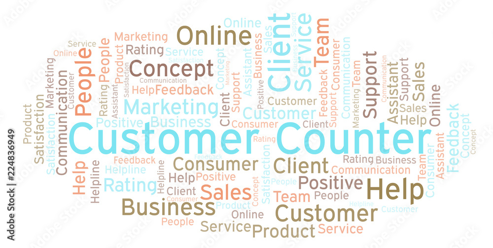 Customer Counter word cloud.