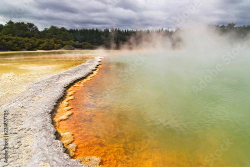 Champagne Pool, geothermal spring in Waiotapu, New Zealand.
