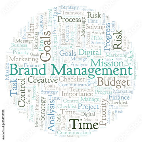 Brand Management word cloud, made with text only. © sharafmaksumov
