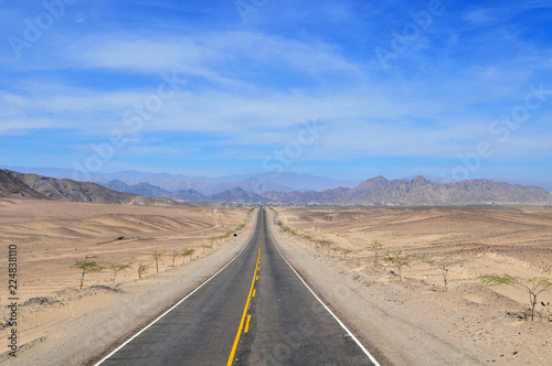 The Pan American Highway, Peru.