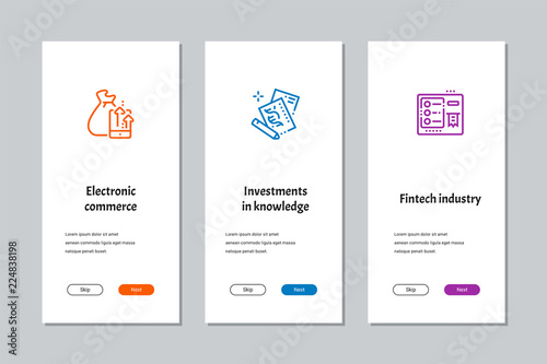Electronic commerce, Investments in knowledge, Fintech industry onboarding screens