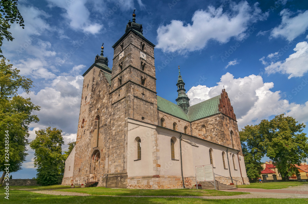 The Collegiate church of Saint Martin in Opatow, the Romanesque church of Saint Martin of Tours placed in Opatow, in Swietokrzyskie Voivodeship in Poland.