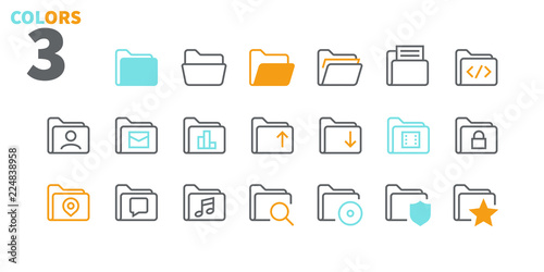 Folder UI Pixel Perfect Well-crafted Vector Thin Line Icons 48x48 Ready for 24x24 Grid for Web Graphics and Apps with Editable Stroke. Simple Minimal Pictogram Part 4-4