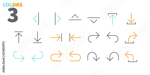 Arrows UI Pixel Perfect Well-crafted Vector Thin Line Icons 48x48 Ready for 24x24 Grid for Web Graphics and Apps with Editable Stroke. Simple Minimal Pictogram Part 4-5
