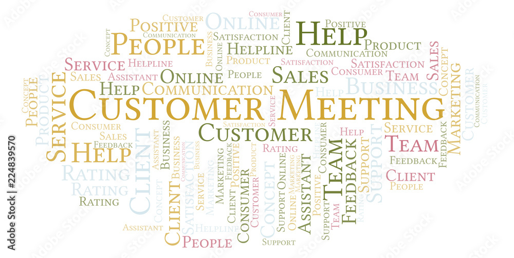 Fototapeta premium Customer Meeting word cloud.