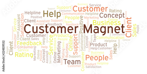 Customer Magnet word cloud.