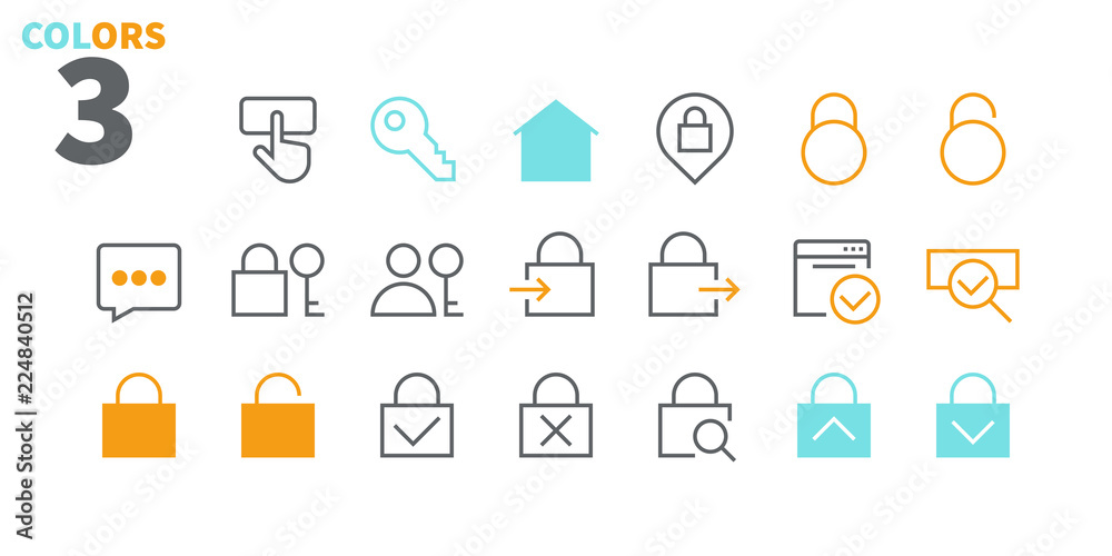Login UI Pixel Perfect Well-crafted Vector Thin Line Icons 48x48 Ready for 24x24 Grid for Web Graphics and Apps with Editable Stroke. Simple Minimal Pictogram Part 1-3