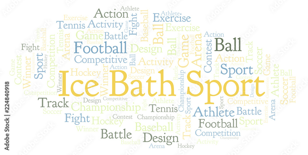 Obraz premium Ice Bath Sport word cloud.