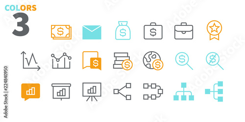 Business UI Pixel Perfect Well-crafted Vector Thin Line Icons 48x48 Ready for 24x24 Grid for Web Graphics and Apps with Editable Stroke. Simple Minimal Pictogram Part 2-6