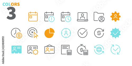 Business UI Pixel Perfect Well-crafted Vector Thin Line Icons 48x48 Ready for 24x24 Grid for Web Graphics and Apps with Editable Stroke. Simple Minimal Pictogram Part 3-6