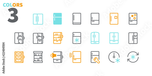 Fridge UI Pixel Perfect Well-crafted Vector Thin Line Icons 48x48 Ready for 24x24 Grid for Web Graphics and Apps with Editable Stroke. Simple Minimal Pictogram Part 1-2