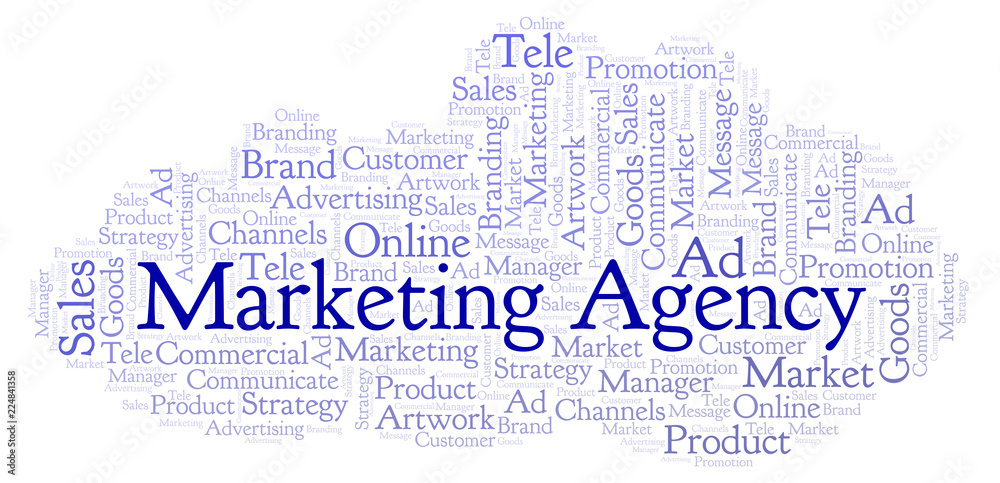 Word cloud with text Marketing Agency.