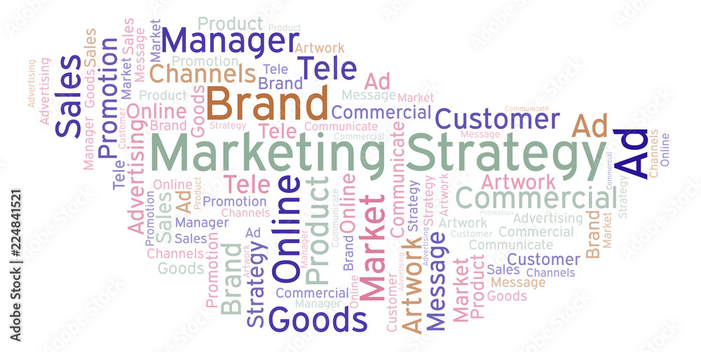 Word cloud with text Marketing Strategy.