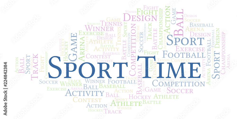 Obraz premium Sport Time word cloud.