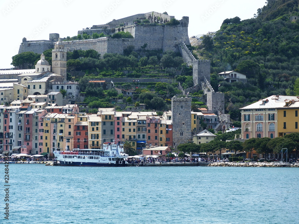 View of Portovenere, Liguria, Italy