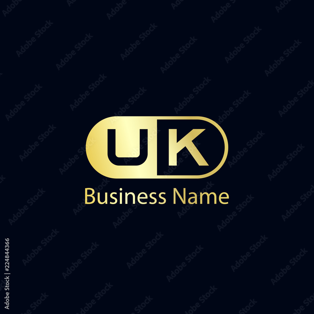 Obraz premium Initial Letter UK Logo Template Design