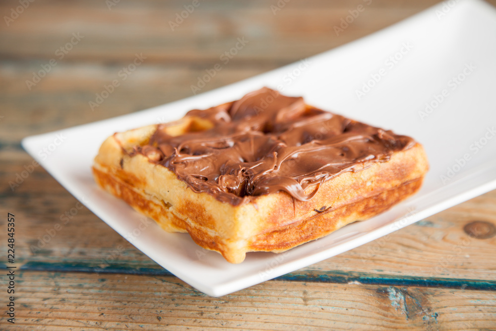 Nutella Waffle Crispy Pan Cake Nutella Waffle Crispy Pan Cake